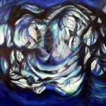 Flower-II acrylic painting on canvas created by Zena Ghossoub