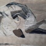 Collage cardboard artwork and mixed medium