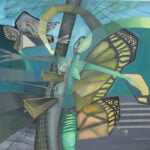 Acrylic painting on canvas titled the Cocoon Woman