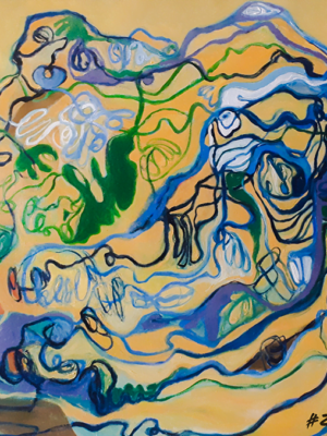 Oil painting on canvas titled Composition I