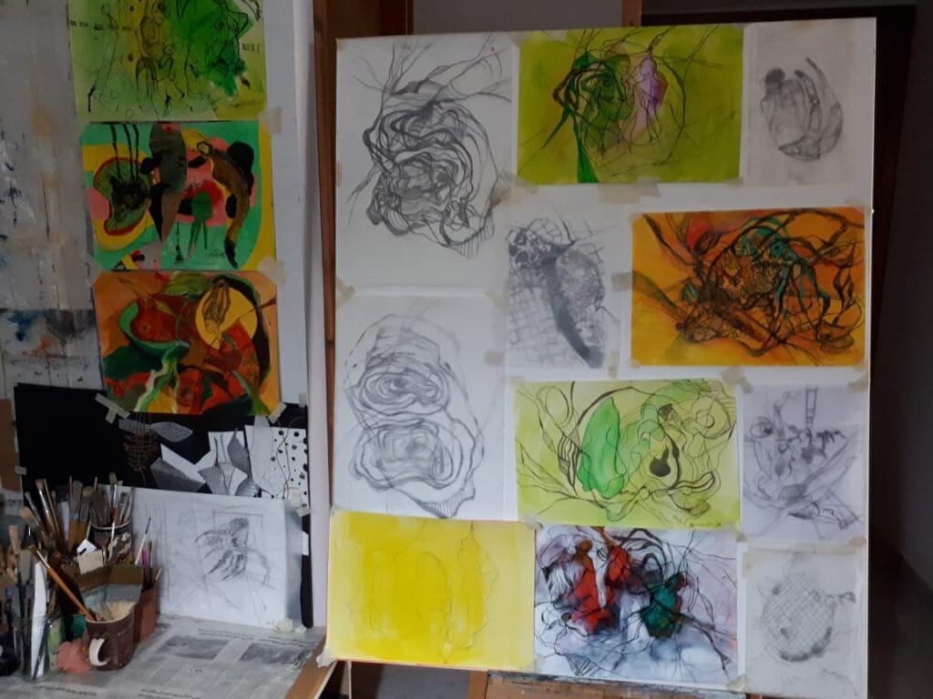 sketches studies in my art studio